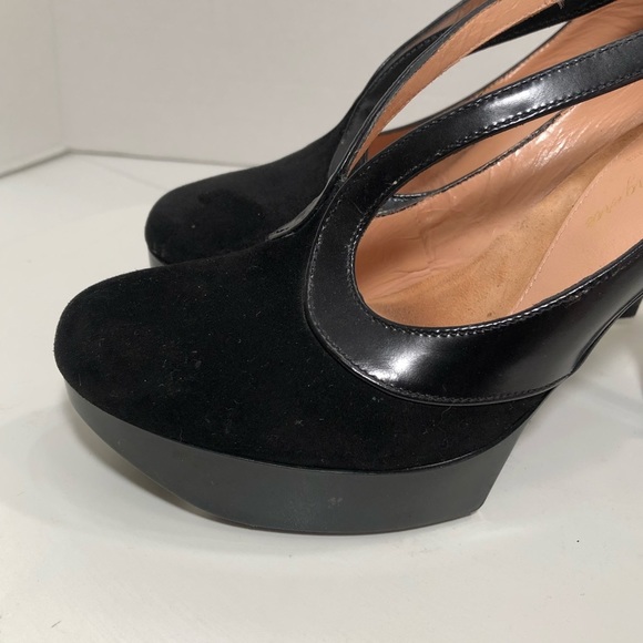 ROBERT CLERGERIE Black Leather | Suede Platforms 6 - Picture 5 of 16